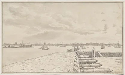 Blick von der Batterie auf die Stadt