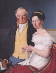 Doppelporträt von Graf Preben Bille-Brahe und seiner zweiten Frau, Johanne Caroline, geborene Falbe