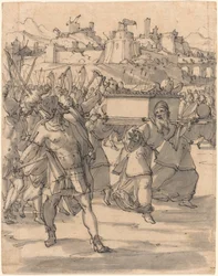 Josua und die Israeliten vor den Mauern von Jericho