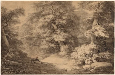 Ein Buchenwald mit einem ruhenden Reisenden, 1803