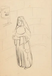 Skizze einer Nonne