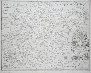 Karte von Essex, graviert von William Web, veröffentlicht 1645