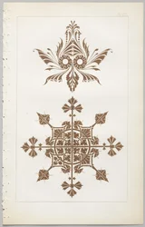 Die Kunst des dekorativen Designs: mit einem Anhang, der die Stunden des Tages angibt, zu denen Blumen öffnen, veröffentlicht von Day & Son, London, 1862