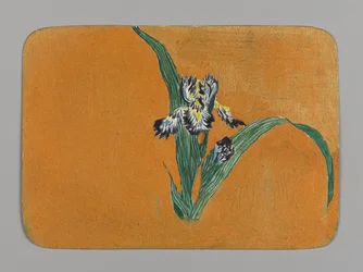 Kleine Karte mit Iris, ca. 1880