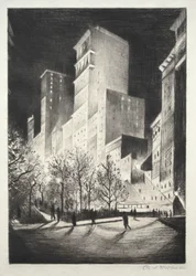 Drei Uhr morgens: Eine Ecke bei der Madison Avenue (auch bekannt als 2 Uhr morgens New York und Metropolis)