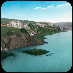 Fowey vom Schloss aus, Cornwall, spätes 19. oder frühes 20. Jahrhundert