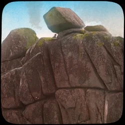 Logan Rock, nahe Treen, Cornwall, spätes 19. oder frühes 20. Jahrhundert