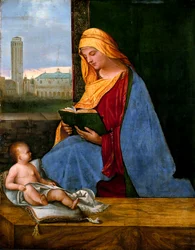 Die Jungfrau und das Kind mit Blick auf Venedig (Die Tallard Madonna)