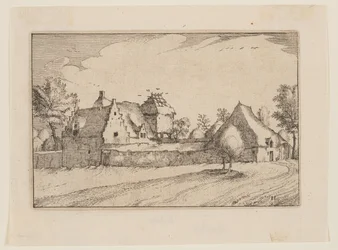 Ein ummauerter Bauernhof