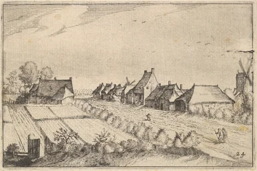Felder und eine Straße, Tafel 8 aus Regiunculae et Villae Aliquot Ducatus Brabantiae, ca. 1610