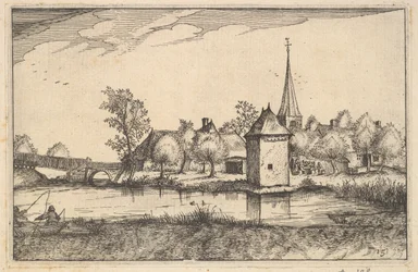 Teich und ein Dorf, Tafel 15 aus Regiunculae et Villae Aliquot Ducatus Brabantiae