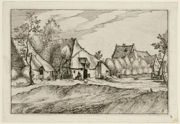 Bauernhöfe in einem Dorf, Platte acht nach Bilder von Bauernhöfen, Landhäusern und rustikalen Dörfern