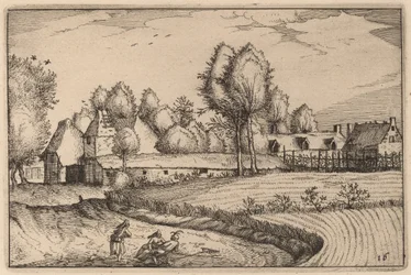 Straße entlang eines Feldes