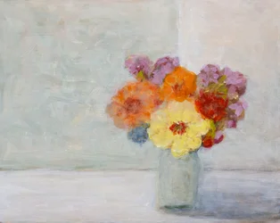 Buntes Stillleben mit Blumen