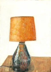 Gemütliche orange Tischlampe