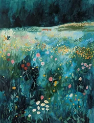 Lebendige Wildblumenwiese