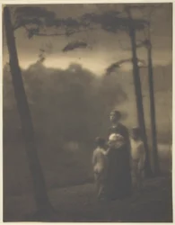Abend—Mutter und Jungen