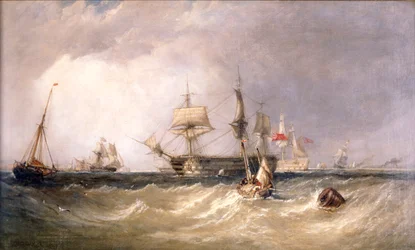 Kriegsschiffe vor Portsmouth, Hampshire, 1855