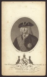 Sir William Rowley, britischer Admiral (Stich)