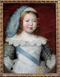 Porträt des Dauphins, des zukünftigen Ludwig XIV. (1638-1715). Gemälde von Claude Deruet (1588-1662) Dim 0,50 x 0,39. 1641. Musée des Beaux Arts d