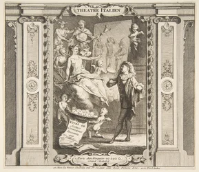 Frontispiz zu Theatre Italien. n.d. Schöpfer: Claude Gillot, Jacques Gabriel Huquier