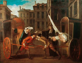 „Die zwei Kutschen“, ca. 1707