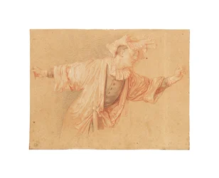Studie für Scaramouche, seine Arme ausgestreckt, ca. 1707