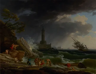 Ein Sturm an einer Mittelmeerküste