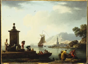 Ein Blick auf den Hafen von Genua, 1773