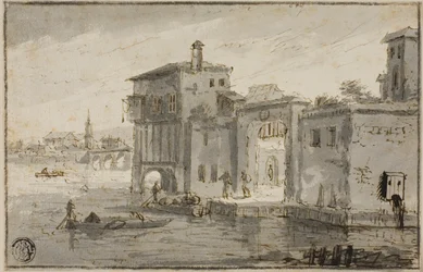 Gebäude am Lagune
