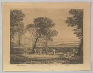 Tanz unter den Bäumen Landschaft mit ländlichem Tanz, 1742