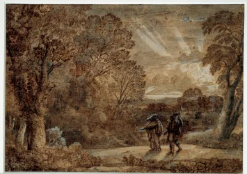 Enee und die Kumesische Sibylle. Zeichnung von Claude Gellee dit Le Lorrain (1600-1682)