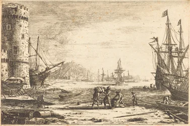 Hafen mit einem großen Turm (Le Port de mer à la grosse tour)