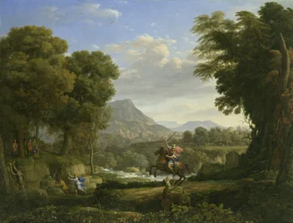 Landschaft mit dem heiligen Georg und dem Drachen