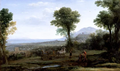 Landschaft mit der Taufe des Eunuchen durch St. Philippus