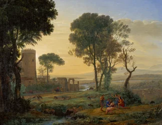 Landschaft mit der Flucht nach Ägypten, um 1646