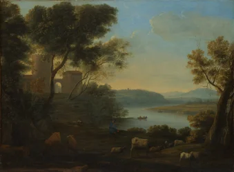 Pastorale Landschaft: Die römische Campagna, ca. 1639
