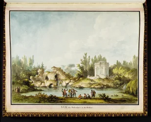 Vue du Belvédère et du Rocher, aus Recueil des plans du Petit Trianon von Richard Mique (1728-94)