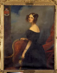 Porträt der Herzogin von Valencay, Gräfin von Talleyrand Perigord, geboren Anne Louise de Montmorency (1810-1855)