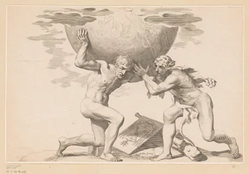 Atlas übergibt den Himmelsglobus an Herkules
