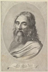 Büste des heiligen Josef in einem Oval