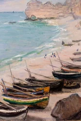 Boote am Strand von Etretat (Detail)