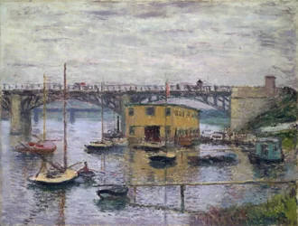 Brücke bei Argenteuil an einem grauen Tag