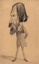 Karikatur von Auguste Vacquerie, ca. 1859