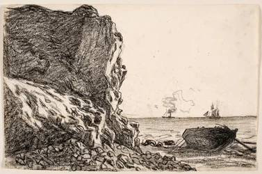 Klippen und Meer, Sainte-Adresse, ca. 1864