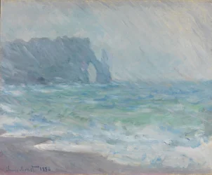 Étretat im Regen