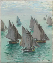 Fischerboote, ruhige See, 1868