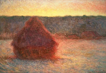 Heuhaufen bei Sonnenuntergang, Frostwetter, 1891