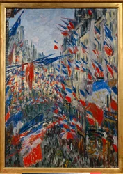 La Rue Saint-Denis in Paris, Fest am 30. Juni 1878. Gemälde von Claude Monet