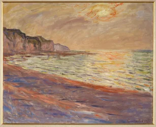 Der Strand von Pourville bei Sonnenuntergang
